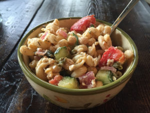 Grilled Mediterranean Pasta Salad - Thyme with Catherine